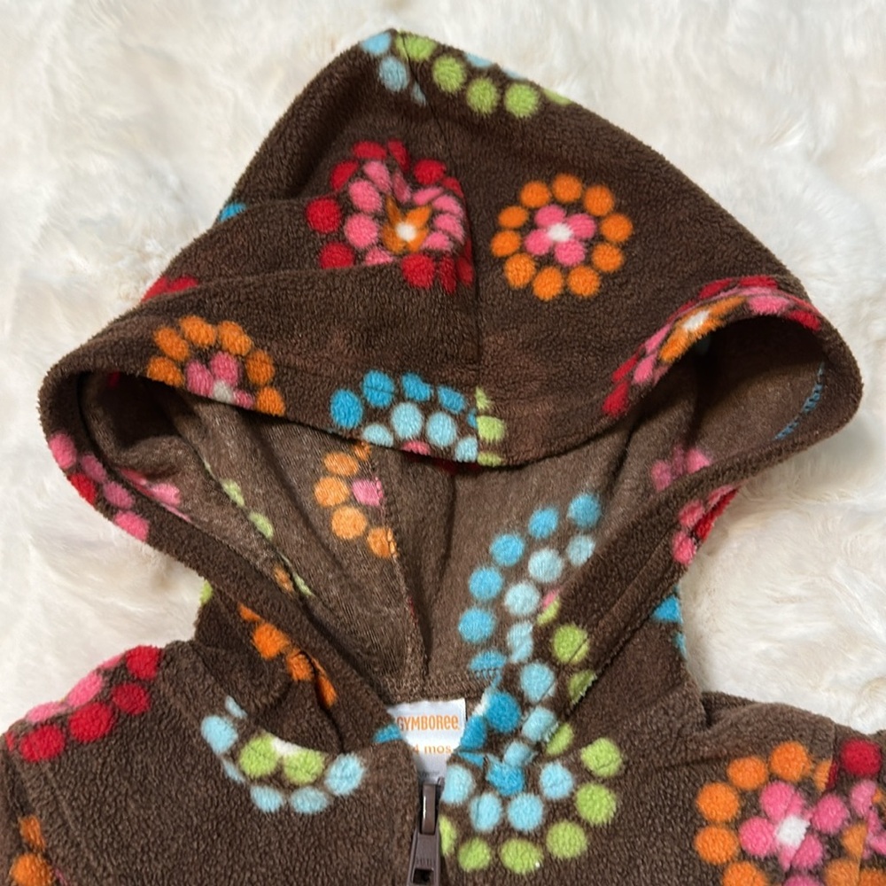 Gymboree Fleece Zip Up Hoodie with Pockets 12-24M - Picture 2 of 5